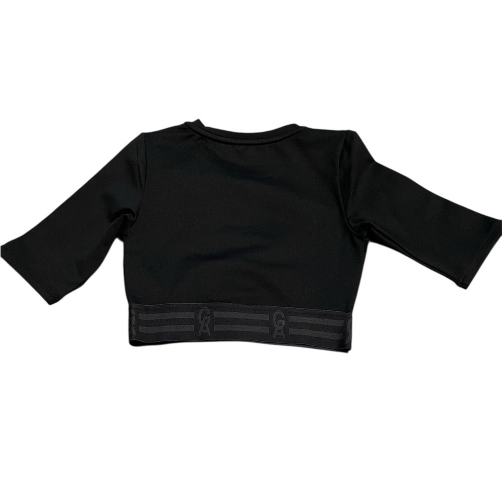 NWOT Good American Icon black crop top. Size 0. - Picture 4 of 5